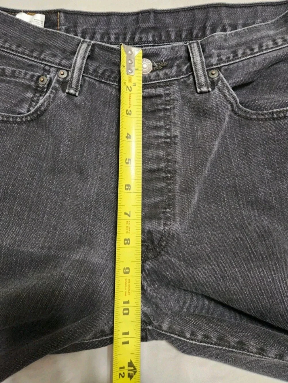 Levi's 501 Original Men's Jeans W34 L30 Faded Black Charcoal Button Fly Straight